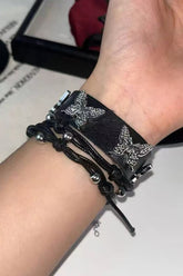 Vintage Gothic Butterfly Silver Bracelet