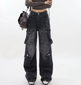 Vintage Black Gothic Cargo Pant