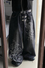 Unique Pattern Casual Loose Pants