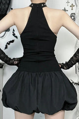 Corn Halter Bandage Sleeveless Mini Dress