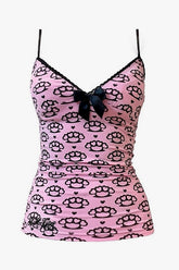 Retro Cute Knuckle Duster Print Cami