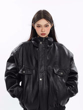 Windproof Thick PU Leather Jacket