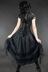 Gothic Lace Trim Halloween Skirt