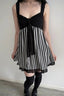 Bow Stripe Sailor Style Mini Dress
