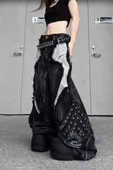 Vintage Patchwork Distressed Pants