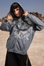 Eagle Print Zip Up Hoodie