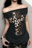 Sexy Leopard Print Slim Fit T-Shirt