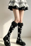 Lace Cuff Music Skull Socks