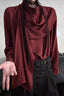 Vintage Asymmetrical Patchwork Blouse