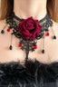 Rose Lace Beaded Choker Necklaces