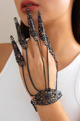 Gothic Chain Linked Finger Bracelet