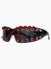 Punk Eyelet Embellished Retro Glasses