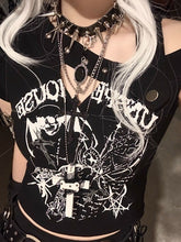 Gothic Dark Skull Print Cami