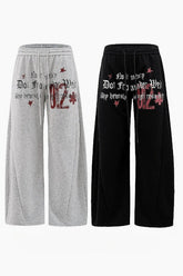 Subculture Letter Print Scimitar Pants