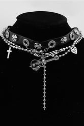 Chain Cross Guitar Strap Necklace