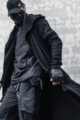 Men's Techwear Cape Trench Coat