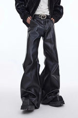 PU Leather Deconstruction Pants