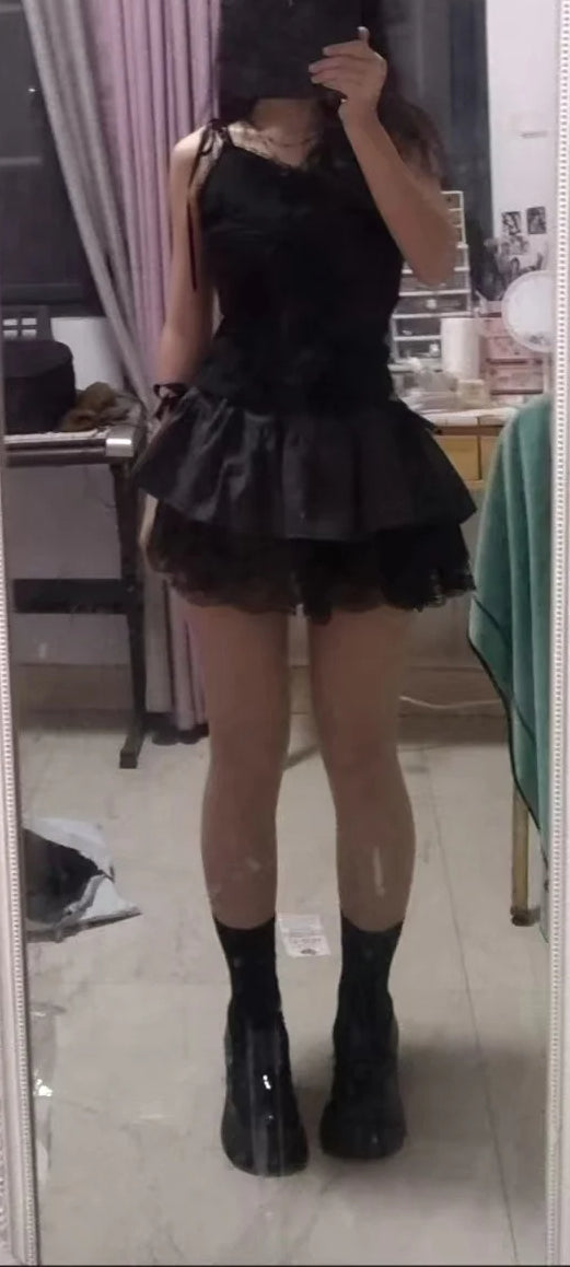 Bow Punk Casual Cute Mini Skirt