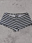 Edgy Subculture Y2K Striped Summer Shorts