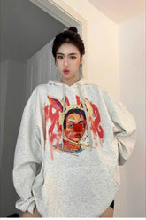 Fun Graphic Clown Print Hoodie