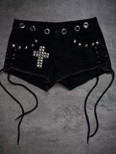 EMO Black Streetwear High Waist Shorts