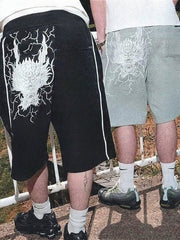 Vintage Y2K Dragon Embroidery Sporty Shorts