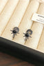 Dark Punk Zircon Heart Earrings