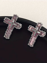 Y2K Sweet Pink Cross Earrings