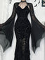 Gothic Batwing Sleeve Mesh Coat