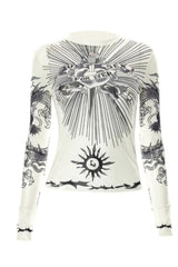 Y2K Punk Graphic Full Sleeve See Through T-shirt