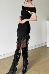 Tassel Detail Halter Slim Fit Elegant Mini Dress