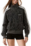 Leopard Print Stripe Sleeve Jackets