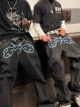 Punk Rock Y2K Print Men's Straight Denim Pants