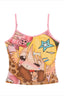 Vintage Cartoon Print Cami Top