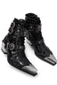 Studded Metal-Toe Cowboy Ankle Boots