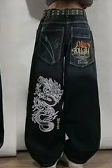 Retro High Waist Wide Leg Pants