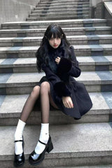 Gothic Lolita Vintage Lapel Slim Coat