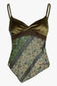 Y2K Retro Forest Print Irregular Camis