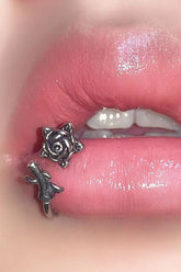 Vintage Antique Rose Lip Stud