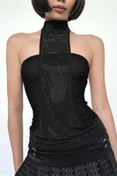 Y2K Street Hotfix Rhinestone Halter Top