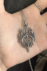 Vintage Gothic Hollow Castle Pendant Necklace