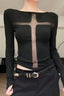 Cross Mesh Cutout Reversible Mesh Top