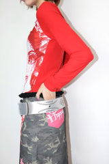 Y2K Anime Print Knit Top