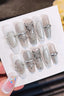 Butterfly Rhinestone Glue Drip Press On Nails