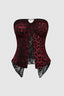 Leopard Lace Hem Tube Top