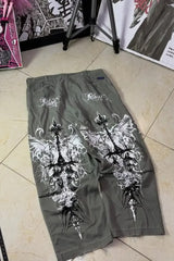 Hip Hop Vintage Streetwear Wide Leg Pants