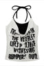 Color Block Printed Layered Slim Halter Top