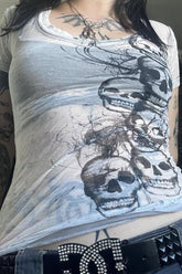 Halloween Y2K Sheer T-Shirt