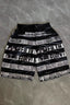 Newspaper Print Patchwork Wide-Leg Shorts