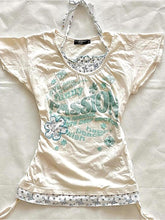 Retro Fresh Floral Spliced Printed T-shirt